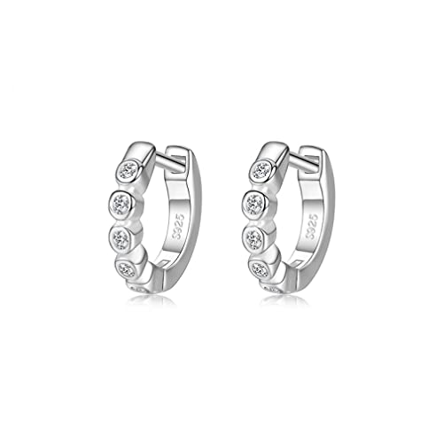 Boucles d'oreilles turquoise rondes transparentes et bijoux fins pour filles
