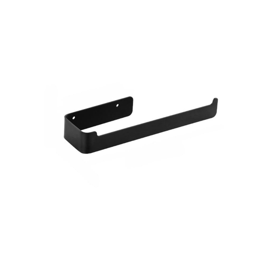 VVW&LIU Golden Finish Towel Holder Black Finish Self Adhesive Bathroom Rack No Drill Punching Design Towel Hanger Kitchen Use,Black S