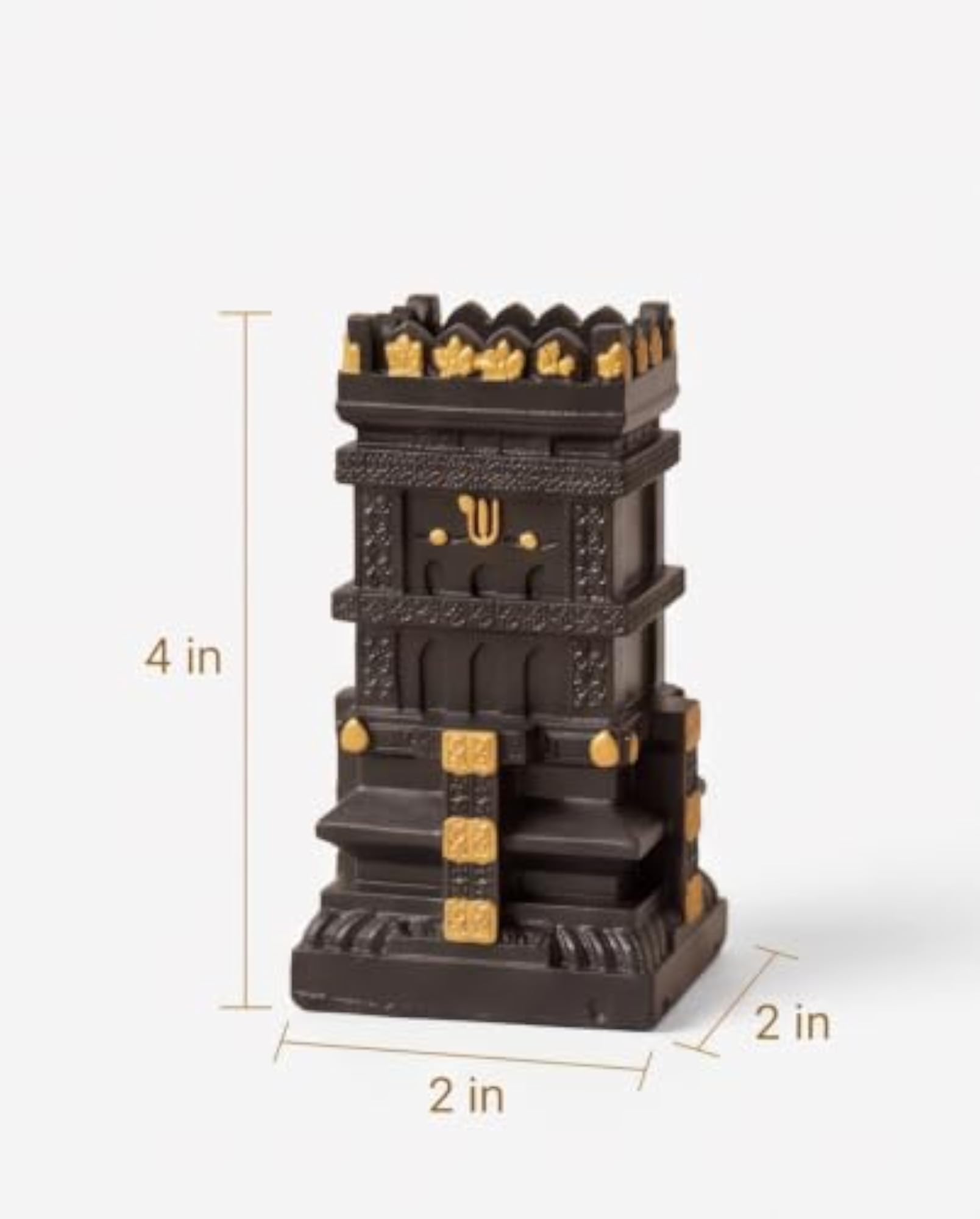 Raghavendra Swamy Brundavanam Temple Idol, Black & Gold
