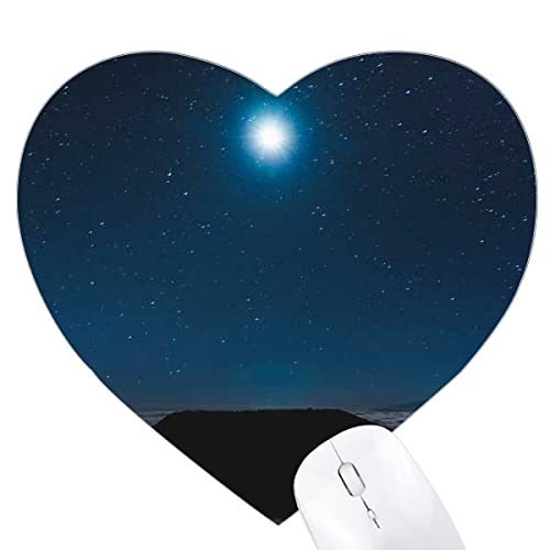 Jeux de tapis de souris en forme de coeur la lumière de lune sky tapis bureau design