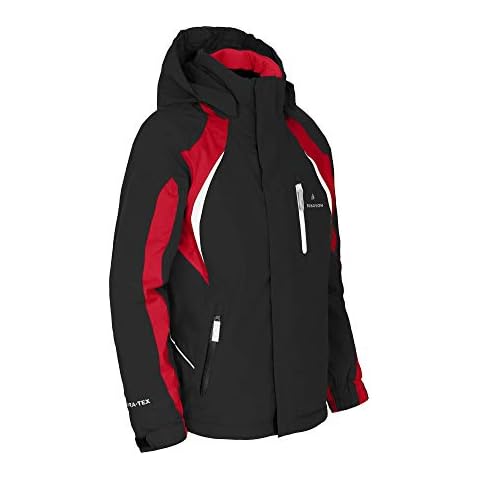 Bergson Kinder Skijacke Jens, Black/Chinese red Cover