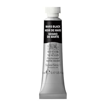 Winsor & Newton 102386 5ml Tube Artists' Watercolour - Mars Black