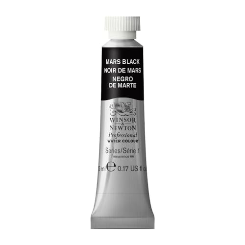 Winsor & Newton Professional Watercolor, 5ml (0.17-oz) Tube, Mars Black
