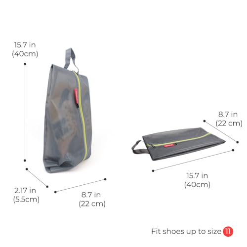 pack all Shoe Bag for Travel, Water-Resistant Shoe Pouch for Gym, Odor-Resistant Soccer Cleats Bag for Sport (Grey, 1-Pack) - Image 5