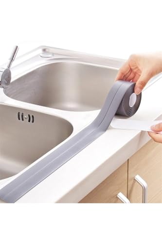 Gri Duş Pvc, Kenar Banyo Mutfak, Su Sızdırmaz Geçirmez, Lavabo Küvet Tezgah, Pencere 3,2 Mt, Yalıtım Bant