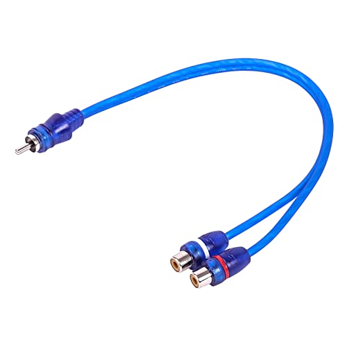 Image of Skar Audio 1-Male to 2-Female RCA Y-Adapter (12-inches) Interconnect Cable - SKARRCA-1M2F