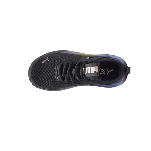 Image of PUMA Kids Girls Pacer 23 Rainbow Road Lace Up Sneakers Shoes Casual - Black