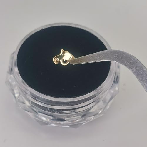 Image of CHAMON 8K Gold Tooth Gem,Revolver Inlaid Zircon Aesthetic Smile Decoration | 8K Gold, Lead-free, Curvature conforms to tooth surface
