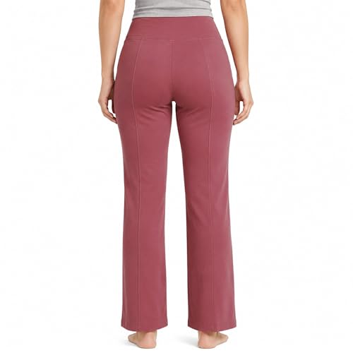 Image of NINQ Women High Waist Flare Pants Lite Regular | Smart Casual Korean Trouser for Office Wear, Gym, Sports, Travel & Daily Styling