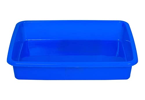 Image of Kuber Industries Plastic 2 Pieces Medium Size Stationary Office Tray, File Tray, Document Tray, Paper Tray A4 Documents /Papers /Letters /folders Holder Desk Organizer (Blue) CTKTC134796