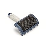 Mikki Dog, Puppy Grooming Curved Head Slicker Brush, Shedding tool, for Cockapoos, Labradoodles, Cavapoos and Golden Doodles, Blue, Grey,X-Small