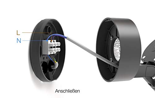 Steinel LED Strahler Spot ONE S anthrazit, 90° Bewegungsmelder, inkl. LED GU10-Leuchtmittel, per Kabel vernetzbar, Aluminium, 7,47 W