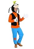 Fun Costumes Adult Deluxe Goofy Halloween Costume for Men | Disney Character Outfit | Halloween Costume for Disney Fans, Orange (X-Large)