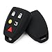 Silicone Key Fob Cover Remote Keyless Case for Volvo S40 S80 C30 70 V50 xc70 XC Coupe Air Motion c70 Coupe (Black)