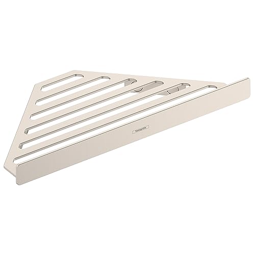 Image of Hansgrohe AddStoris 6-inch Corner Basket in Brushed Nickel, 41741820