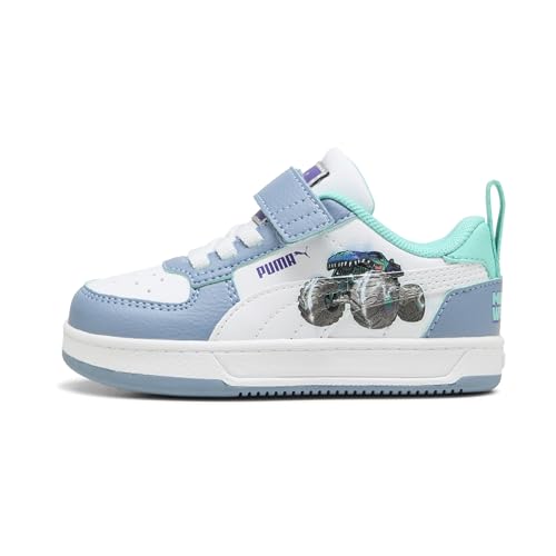 Puma Unisex-Child CAVEN HOT Wheels Alternative Closure Shoes, Cool Blue-Puma White-Aquatic, Little Kid 12.5