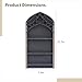 yeeplant Arch Design Display Rack, Wooden Gothic Crystal Shelf, French Four-Leaf, Matte Black and Gold for Knick-Knacks, Bottles, and All Items