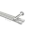 Produktbild INTERDECO Gardinenstange mit Innenlauf (variabler Wandabstand) 20 mm Ø doppelläufig Weiß Typ 10213146 AZA, 240 cm