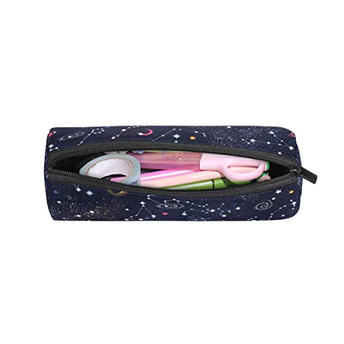Image of 12 Constellations Small Pencil Bag,Galaxy Sun Moon Stars Pencil Case Pouch for Adults,Pencil Pouch with Zipper for Women Men