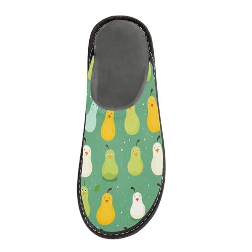 Happy Pear Fuzzy Slippers Soft Home Bedroom Slippers for Women Men House Shoes3
