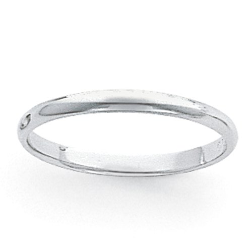 Solid Platinum 3 mm Comfort Fit Rounded Wedding Band Ring
