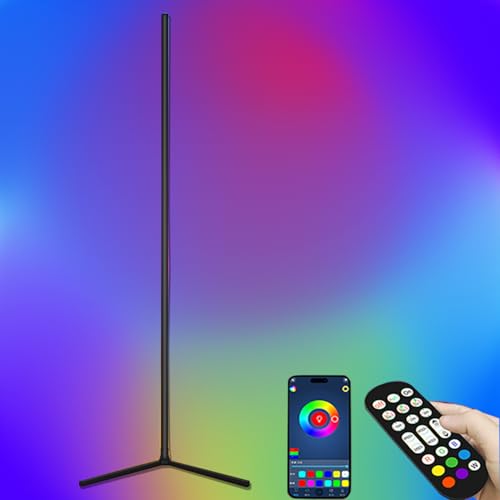 Corner Floor Lamp, 165cm Smart RGB LED Floor Lamp with App Remote...