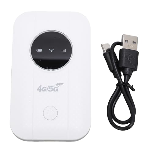Sxhlseller 4G 5G WiFi Hotspot Móvil, Enrutador Móvil de Alta Velocidad de 300Mbps con Tarjeta SIM, Enchufe y Juego de Hotspot Portátil de Viaje, Admite 10 Dispositivos, para Viajes, Viajes