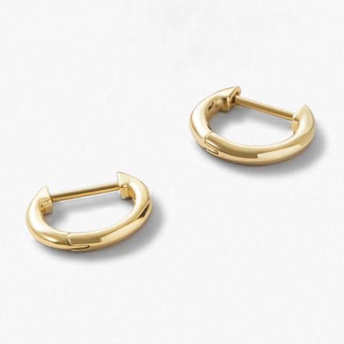 Ana Luisa Huggie Hoop Earrings - Minimal Single & Stacked Double Hoop Styles for Women - 14K Gold Plated, Silver Rhodium & Two-Tone - Hypoallergenic, Water-Resistant, Tarnish-Free2