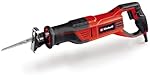 Einhell TE-AP 750 - Sierra de sable 750 W 240 V: Amplia zona de agarre suave para un trabajo cómodo y seguro Cambio de hoja de sierra sin herramientas Diseño ergonómico y delgado para un fácil manejo