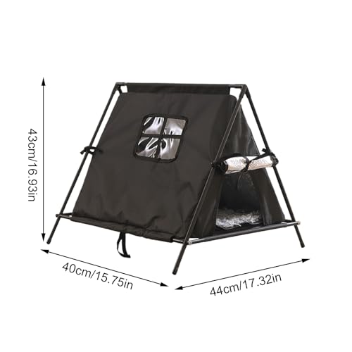 Abri pour chat extérieur imperméable et isolant | Cabane triangulaire jardin et terrasse - 6