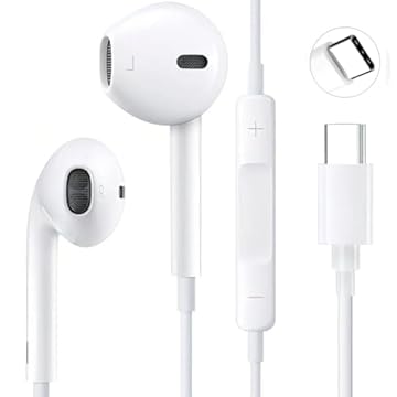 Fone de Ouvido Tipo C com Microfone – Compatível com Todos Celulares com Entrada USB-C, Smartphones, Tablets, Notebooks, Iphone e Android, Com Fio, Estéreo