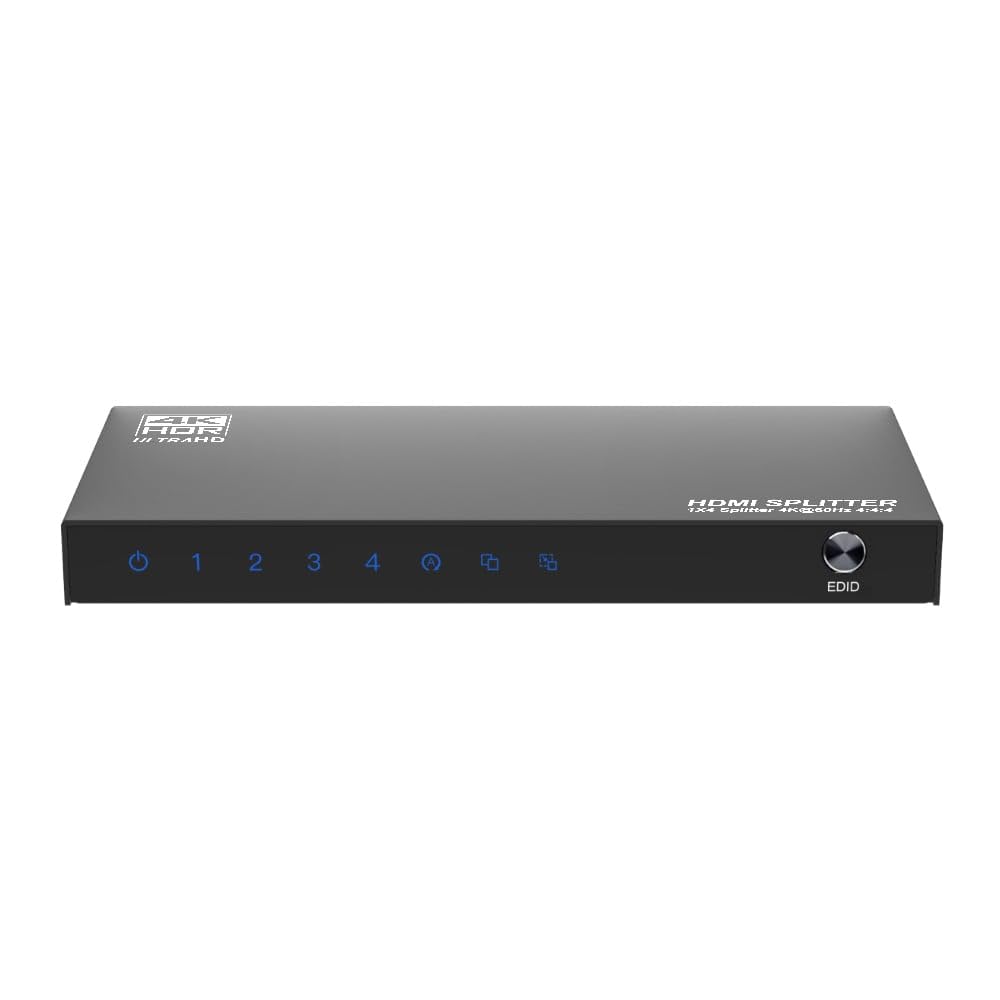 Amazon | TEC HDMI4分配器 136×60.9×14.2mm 4K60Hz対応 1入力4出力