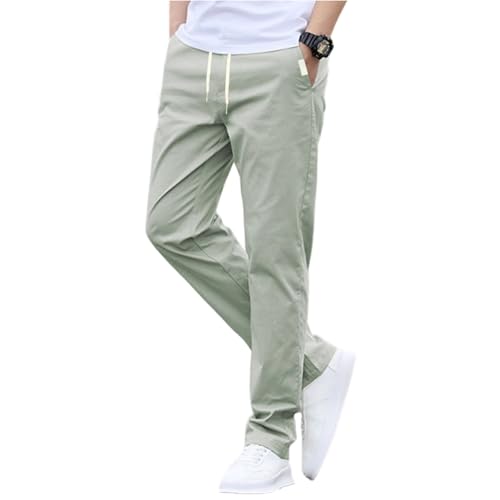 DuDubaby Track Pants Men Men's Casual Drawstring Regular Fit Lightweight Stretch Joggers Elastic Waist Straight Leg