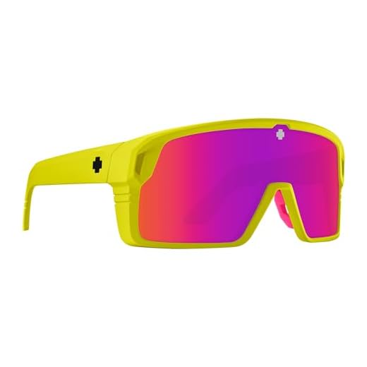 Spy Monolith Gafas, Matte Neon Yellow, 147 Unisex Adulto