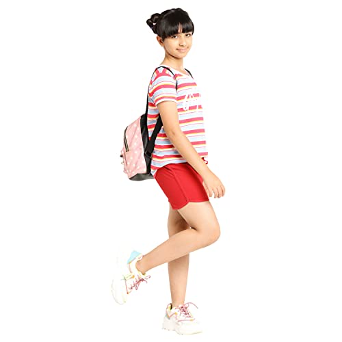 Image of Real Basics Premium Cotton Shorts for Girls - Regular Fit Printed Girl Shorts (Pack of 1)