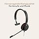 Jabra Evolve 20 Mono USB Headset mit Mikrofon – Noise Cancelling Kopfhörer mit Kabel für kristallklare Kommunikation, USB-A Kabel mit Anrufsteuerung – schwarz