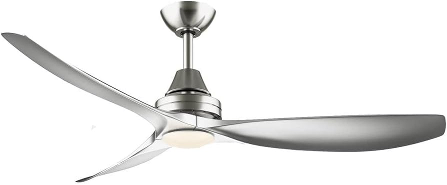 Levanto 52 in. Integrated LED Indoor/Outdoor Brushed Nickel Ceiling Fan with Light Kit