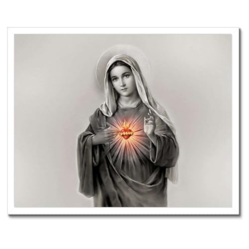 Poster Mère de Dieu cadre noir 50x40 cm H4645M_RBPL1R