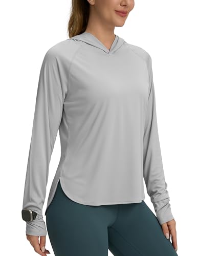 Women's UPF 50+ Sun Shirt with Hoodie SPF Long Sleeve UV Protection Shirts...