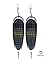 KOKOPROS Kokanee Salmon Finished Teardrop Fishing Flashers 5 ½ inch Chrome Plated 2 PK - Vibrant Colors for Enhanced Attraction - Durable & Easy to Use - Black Holographic