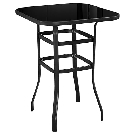 Best garden pubs in south london Durable Metal Frame Glass Bar Table