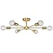 Produktbild OYIPRO Modern Deckenleuchte 6-Flammig Deckenlampe Kronleuchter E27 Lampenfassung Metall für Wohnzimmer Schlafzimmer Esszimmer Balkon Restaurant Shop Bar