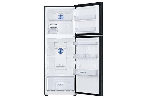Image of Samsung 301 L, 2 Star, Convertible 5-in-1 Digital Inverter with Display Frost Free Double Door Refrigerator (RT31H4522BX /HL, Luxe Black, 2026 Model)