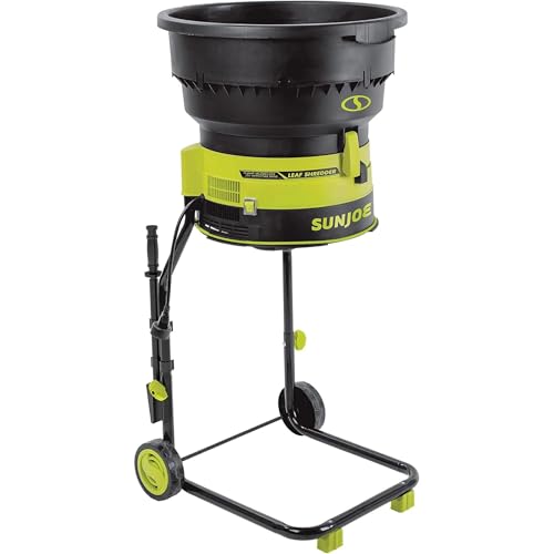 Sun Joe 15 Amp Bladeless Electric Leaf Mulcher & Shredder, 8,000 RPM, Mulches Up to 55 Gallons Per Minute, for Wet or Dry Yard Waste, SDJ617E