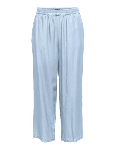 ONLY Onlcharis Life Culotte Pants WVN CC, Bleu Jeans Clair, L Femmes