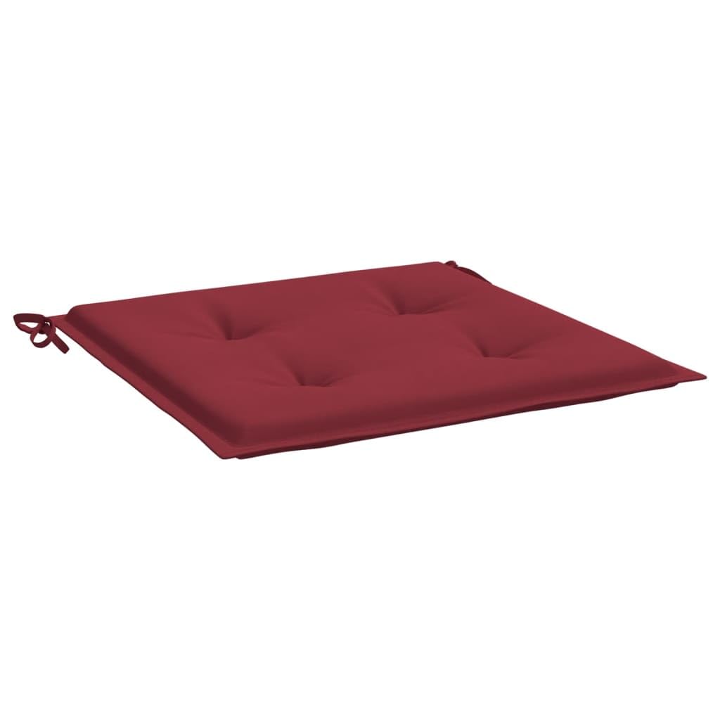 Cojín para silla de jardín, 4 unidades, color rojo vino, 50 x 50 x 4 cm, tela Oxford, resistente al agua, para muebles de exterior e interior, relleno de espuma