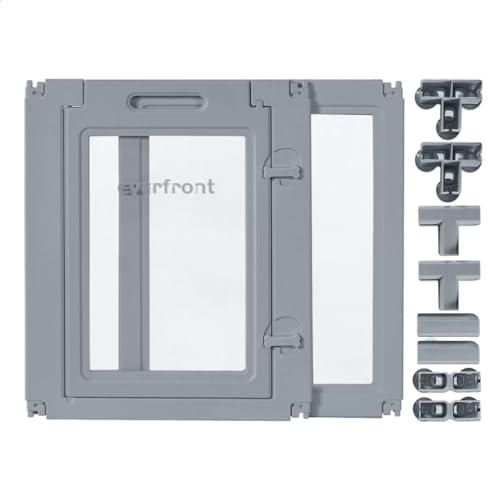 Image of 24 inch H Extension Kit 1 Gate + 1 Panel, T-Buckles for Compartment, Expandable Clear Dog Play Pen Acrylic Dog Playpen Indoor,for Puppy Cat Bunny Small & Medium Dogs