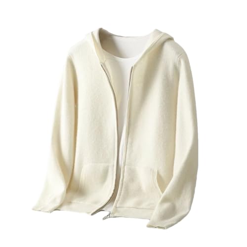 Men's Wool Hooded Sweater Zipper and Pocket Comfortable Knit Cardigan Casual Comfortable Jumper - Main Image