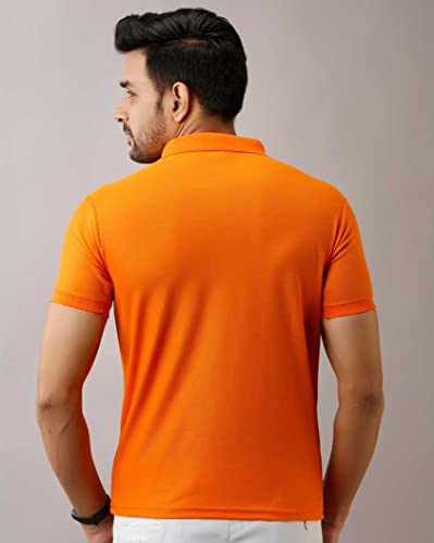 Image of INKKR Men's Polo Neck Half Sleeve Solid T-Shirts