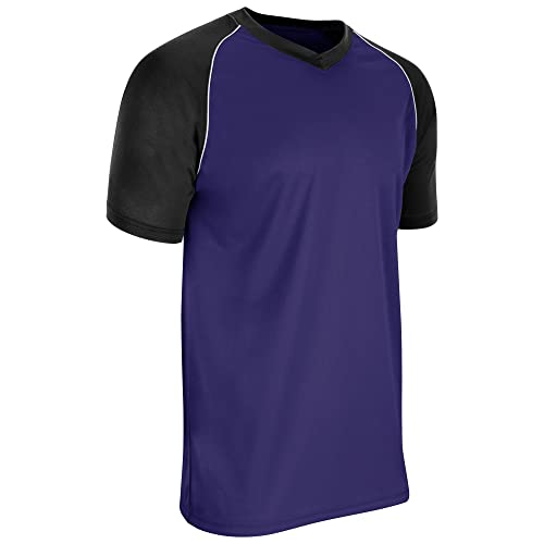 Maillot de baseball en maille légère Champro violet et noir au style athlétique unique